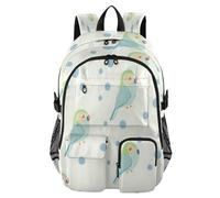 ISAOA Kids Backpack School Bags with Pen Case, Book Bag Cute Parrot for Elementary Middle Primary High School College