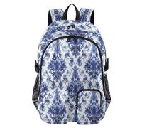 ISAOA Kids Backpack School Bags with Pen Case, Book Bag Damascus Pattern for Elementary Middle Primary High School College