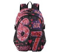 ISAOA Kids Backpack School Bags with Pen Case, Book Bag Six Seven Love for Elementary Middle Primary High School College