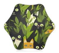 ISAOA Kids Umbrella,Lightweight Windproof Auto Open Stick Umbrellas Black White Cat Grass for Rain Sun
