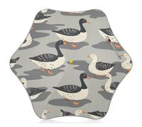 ISAOA Kids Umbrella,Lightweight Windproof Auto Open Stick Umbrellas Black White Geese for Rain Sun