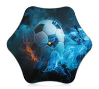 ISAOA Kids Umbrella,Lightweight Windproof Auto Open Stick Umbrellas White Black Blue Soccer for Rain Sun