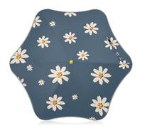 ISAOA Kids Umbrella,Lightweight Windproof Auto Open Stick Umbrellas White Daisy Flower for Rain Sun