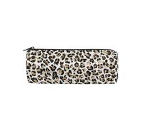 ISAOA Large Round Pencil Case,Makeup Pouch,Zipper Pencil Bag Pouch Stationery Bag Pen Holder for Daily Essentials School,College,Work & Office,Modern Abstract Leopard Spot