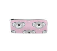 ISAOA Large Round Pencil Case,Makeup Pouch,Zipper Pencil Bag Pouch Stationery Bag Pen Holder for Daily Essentials School,College,Work & Office,Sweet Koala Seamless Pattern