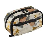 ISAOA Lots of Little Angels Pencil Case with 3 Compartments, Aesthetic Stationery Pen Bag Secondary School Essentials Supplies for Teen Girls Boys Adult