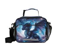 ISAOA Lunch Box Insulated Soft Lunch Bag Lunch Container Blue Dragon Dream for Office Work School Picnic Beach