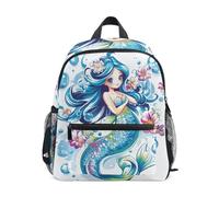 ISAOA Mermaid Flower Bubbles Toddler Backpack for Boys Girls Kids Kids Backpack Preschool Kindergarten Bookbag Travel School Bag for Age 3-8