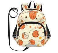 ISAOA Mini Backpack Child Backpacks Toddler Backpack Travel Daypack Bag Basketball Five-pointed Star Pattern for Kindergarten Elementary Boys Girls