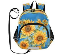 ISAOA Mini Backpack Child Backpacks Toddler Backpack Travel Daypack Bag Five Sunflowers for Kindergarten Elementary Boys Girls