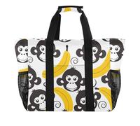 ISAOA Monkey Face Banana Seamless Beach Bags for Women Large Waterproof Beach Tote Bag Travel Pool Yoga Nurse Shopping Tote Bag