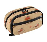 ISAOA Muffin Cups Pattern Pencil Case with Clear PVC, Waterproof Zipper Pen Bag Pouch Organizer with PE Divider Large Capacity Stationery Storage for School Office