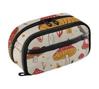 ISAOA Mushroom Magic Pencil Case with 3 Compartments, Aesthetic Stationery Pen Bag Secondary School Essentials Supplies for Teen Girls Boys Adult