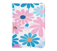 ISAOA Passport Holder Cover Wallet Vaccine Card Holder Leather Card Case Cute Colorful Daisy Travel Document Organizer