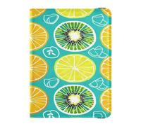 ISAOA Passport Holder Cover Wallet Vaccine Card Holder Leather Card Case Kiwifruit Travel Document Organizer