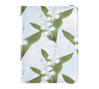 ISAOA Passport Holder Cover Wallet Vaccine Card Holder Leather Card Case Lilies of The Valley Travel Document Organizer