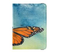 ISAOA Passport Holder Cover Wallet Vaccine Card Holder Leather Card Case Monarch Butterfly Travel Document Organizer