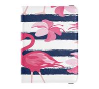 ISAOA Passport Holder Cover Wallet Vaccine Card Holder Leather Card Case Pink Flamingos Travel Document Organizer