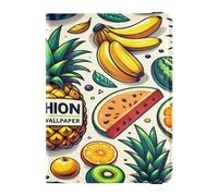 ISAOA Passport Holder Cover Wallet Vaccine Card Holder Leather Card Case Seamless Pattern with Fruits Travel Document Organizer