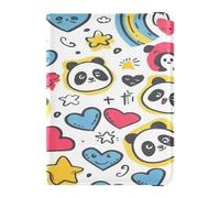 ISAOA Passport Holder Cover Wallet Vaccine Card Holder Leather Card Case Star Panda Travel Document Organizer