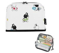 ISAOA Pencil Bag,Large Capacity Pencil Case,Cute French Bulldog Surfboard Pencil Pouch Bag for Girls Boys,Standing Pen Bag for Teenage Student Women Men,21 x 5 x 15 CM