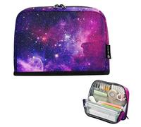 ISAOA Pencil Bag,Large Capacity Pencil Case,Exploding Milky Way Space Pencil Pouch Bag for Girls Boys,Standing Pen Bag for Teenage Student Women Men,21 x 5 x 15 CM