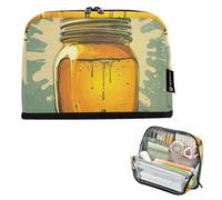 ISAOA Pencil Bag,Large Capacity Pencil Case,Fresh Honey Pot Pencil Pouch Bag for Girls Boys,Standing Pen Bag for Teenage Student Women Men,21 x 5 x 15 CM