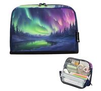 ISAOA Pencil Bag,Large Capacity Pencil Case,Milky Way Night Scene Pencil Pouch Bag for Girls Boys,Standing Pen Bag for Teenage Student Women Men,21 x 5 x 15 CM