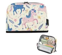 ISAOA Pencil Bag,Large Capacity Pencil Case,Spotted Unicorn Pencil Pouch Bag for Girls Boys,Standing Pen Bag for Teenage Student Women Men,21 x 5 x 15 CM