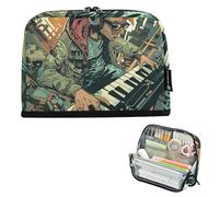 ISAOA Pencil Bag,Large Capacity Pencil Case,Teenager Playing The Electric Piano Pencil Pouch Bag for Girls Boys,Standing Pen Bag for Teenage Student Women Men,21 x 5 x 15 CM