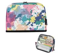 ISAOA Pencil Bag,Large Capacity Pencil Case,Various Colored Spots Pencil Pouch Bag for Girls Boys,Standing Pen Bag for Teenage Student Women Men,21 x 5 x 15 CM