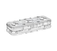 ISAOA Pencil Case Cute Boston Terrier Dog Pencils Box with Snap Lid,Double Deck Clear Stationery Pen Case with 4 Rulers Dividing Pen Storage Organiser for School Office