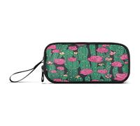 ISAOA Pencil Case, Large Capacity Pen Case with 3 Compartments, Stationery Pouch Cactus Cactus Flower Rose for School & Office Supplies