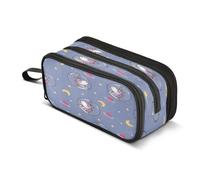 ISAOA Pencil Case, Large Capacity Pen Case with 3 Compartments, Stationery Pouch Cartoon Unicorn for School & Office Supplies