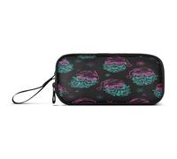 ISAOA Pencil Case, Large Capacity Pen Case with 3 Compartments, Stationery Pouch Santa Claus Hat Neon-Colored Sunglasses for School & Office Supplies