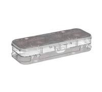 ISAOA Pencil Case Magic Rainbow Sun Moon and Clouds Pencils Box with Snap Lid,Double Deck Clear Stationery Pen Case with 4 Rulers Dividing Pen Storage Organiser for School Office