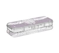 ISAOA Pencil Case Modern Magic Witchcraft Taros Pencils Box with Snap Lid,Double Deck Clear Stationery Pen Case with 4 Rulers Dividing Pen Storage Organiser for School Office