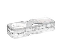 ISAOA Pencil Case Penguin Polar Bear Animal Pencils Box with Snap Lid,Double Deck Clear Stationery Pen Case with 4 Rulers Dividing Pen Storage Organiser for School Office