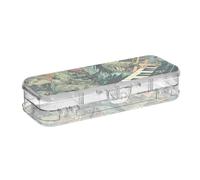 ISAOA Pencil Case Teenager Playing The Electric Piano Pencils Box with Snap Lid,Double Layer Clear Stationery Pen Case with 4 Rulers Dividing Pen Storage Organiser for School Office