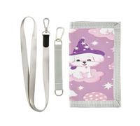 ISAOA Puppy Magic Hat Kids Wallet with Lanyard, Coin Purse