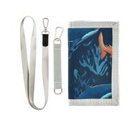 ISAOA Shark Pattern Kids Wallets for Boys Girls, Toddler Trifold Wallet with Zippered Coin Pocket and Card Holders, Novelty Wallet for Childrens Birthday Gifts