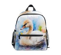 ISAOA Swan Kids Small School Backpack, Toddler Preschool Shoulder Bookbag Kindergarten School Bag Casual Daypack for Boys Girls