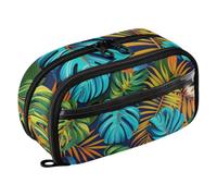 ISAOA The Leaves Turn Blue Orange and Yellow Pencil Case with 3 Compartments, Aesthetic Stationery Pen Bag Secondary School Essentials Supplies for Teen Girls Boys Adult