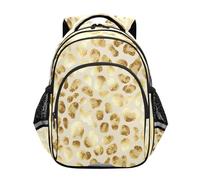 ISAOA Toddler Backpack Kids Backpack for Preschool or Kindergarten Glittering Gold Leopard 3-8 Years Old