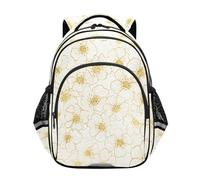ISAOA Toddler Backpack Kids Backpack for Preschool or Kindergarten Gold Foil Flowers Their 3-8 Years Old