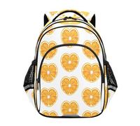 ISAOA Toddler Backpack Kids Backpack for Preschool or Kindergarten Love Heart Orange 3-8 Years Old