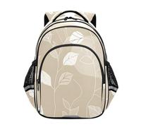 ISAOA Toddler Backpack Kids Backpack for Preschool or Kindergarten Omething with White Line Leafs 3-8 Years Old