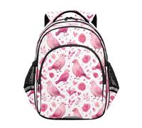 ISAOA Toddler Backpack Kids Backpack for Preschool or Kindergarten Pink Love Birds 3-8 Years Old