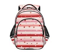 ISAOA Toddler Backpack Kids Backpack for Preschool or Kindergarten Pink Striped Love 3-8 Years Old