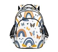 ISAOA Toddler Backpack Kids Backpack for Preschool or Kindergarten Rainbows and Butterflies 3-8 Years Old